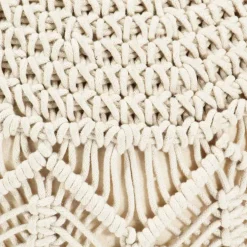 vidaXL Poef macramé handgemaakt 45x30 cm katoen