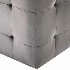 vidaXL Poef 2 st 30x30x30 cm fluweel grijs