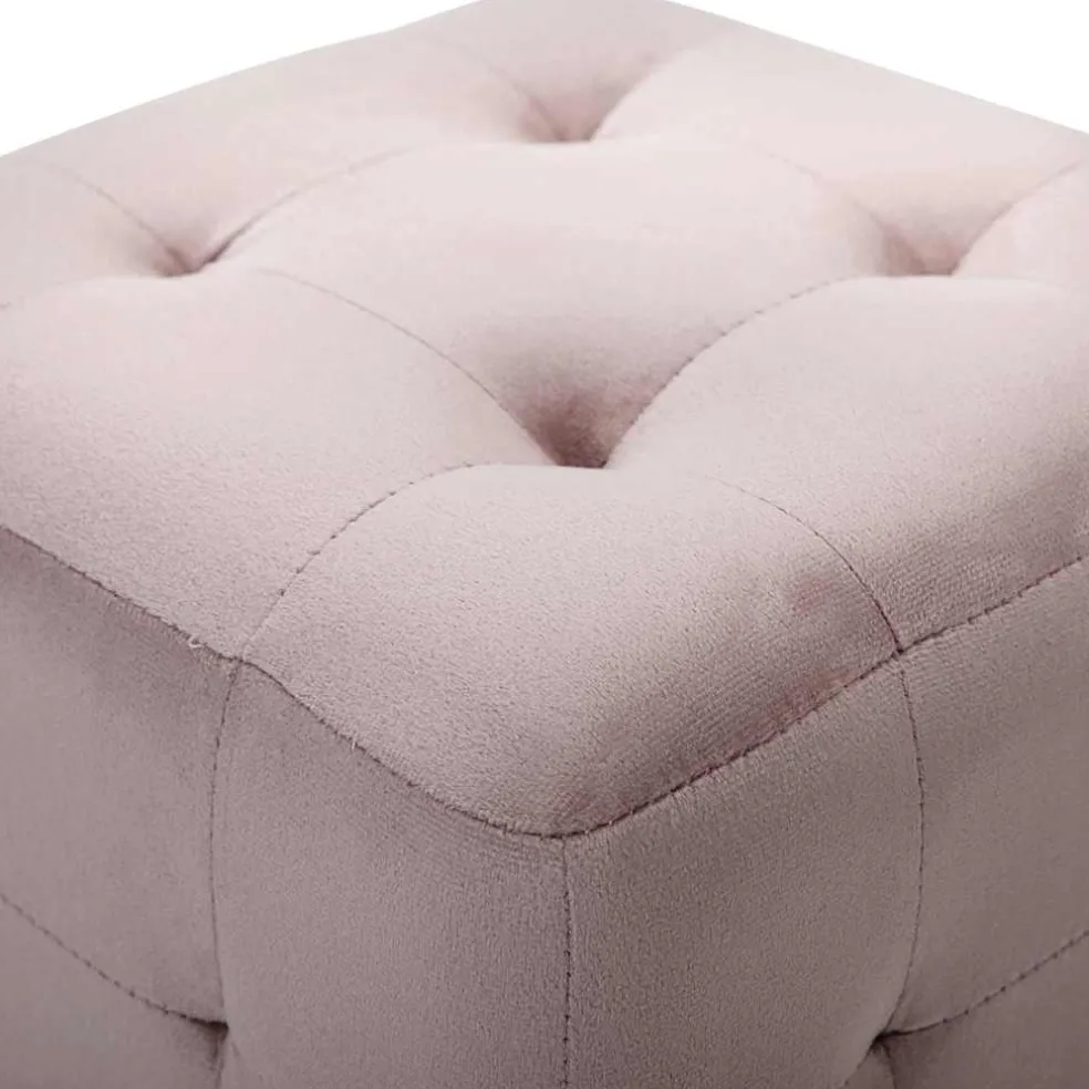 vidaXL Poef 2 st 30x30x30 cm fluweel roze