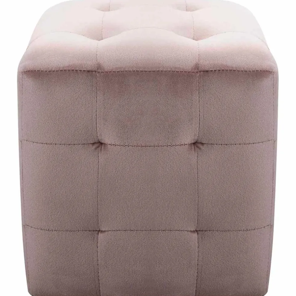 vidaXL Poef 2 st 30x30x30 cm fluweel roze