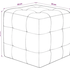 vidaXL Poef 2 st 30x30x30 cm fluweel roze