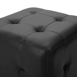 vidaXL Poef 2 st 30x30x30 cm kunstleer zwart