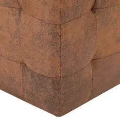 vidaXL Poef 2 st 30x30x30 cm kunstsuède bruin