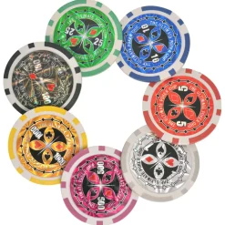 vidaXL Poker/blackjack set met 600 chips aluminium
