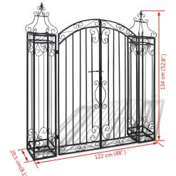vidaXL Poort decoratief 112x20,5x134 cm smeedijzer