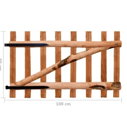 vidaXL Poort enkel 100x60 cm geïmpregneerd hazelaarhout
