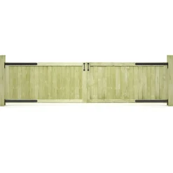 vidaXL Poorten 2 st 300x75 cm geïmpregneerd grenenhout