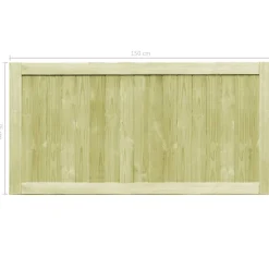 vidaXL Poorten 2 st 300x75 cm geïmpregneerd grenenhout