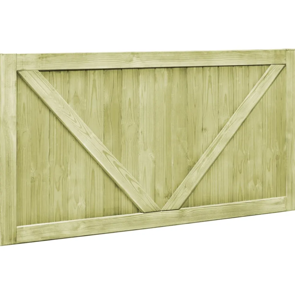 vidaXL Poorten 2 st 300x75 cm geïmpregneerd grenenhout