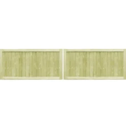 vidaXL Poorten 2 st 300x75 cm geïmpregneerd grenenhout