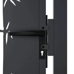 vidaXL Poort met bamboe-ontwerp 100x75 cm staal antracietkleurig