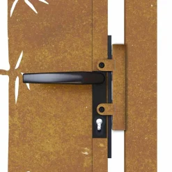 vidaXL Poort met bamboe-ontwerp 100x75 cm cortenstaal