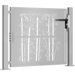 vidaXL Poort met bamboe-ontwerp 100x75 cm cortenstaal