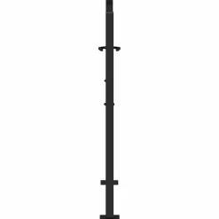 vidaXL Poort met golfontwerp 100x100 cm staal zwart