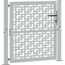 vidaXL Poort met kruisontwerp 100x100 cm weervast staal