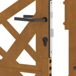 vidaXL Poort met lichtontwerp 100x125 cm weervast staal