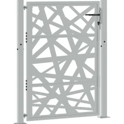 vidaXL Poort met lichtontwerp 100x125 cm weervast staal