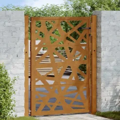 vidaXL Poort met lichtontwerp 100x125 cm weervast staal