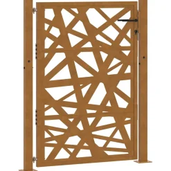 vidaXL Poort met lichtontwerp 100x125 cm weervast staal