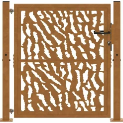 vidaXL Poort met sporenontwerp 100x100 cm weervast staal