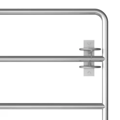 vidaXL Poort met 5 stangen (95-170)x90 cm staal zilverkleurig