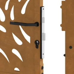 vidaXL Poort met vlamontwerp 100x100 cm weervast staal