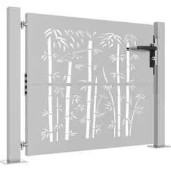 vidaXL Poort 100x75 cm bamboe-ontwerp cortenstaal