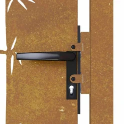 vidaXL Poort 100x75 cm bamboe-ontwerp cortenstaal