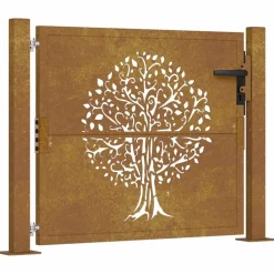 vidaXL Poort 100x75 cm boomontwerp cortenstaal