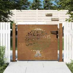 vidaXL Poort 100x75 cm boomontwerp cortenstaal