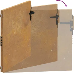 vidaXL Poort 100x75 cm cortenstaal