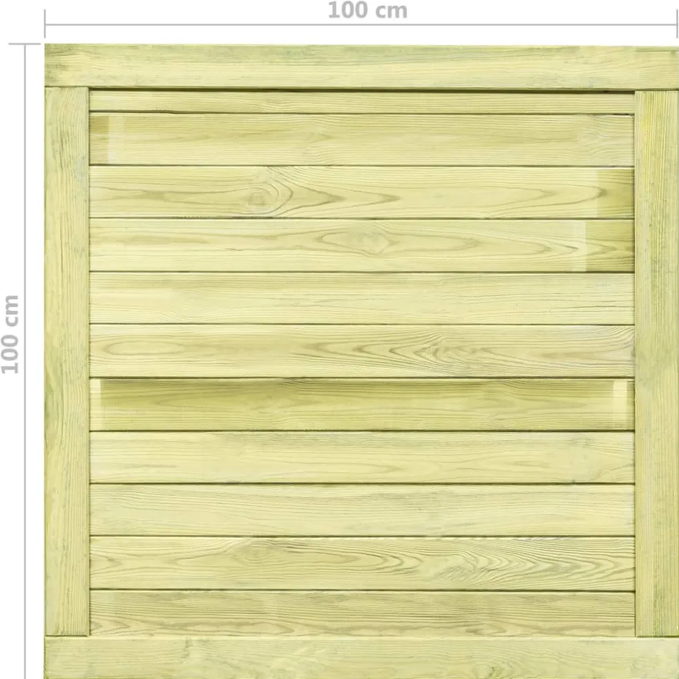 vidaXL Poort 100x100 cm geïmpregneerd grenenhout