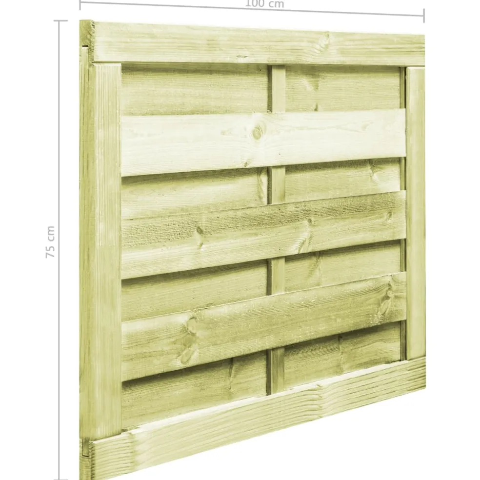 vidaXL Poort 100x75 cm geïmpregneerd grenenhout groen