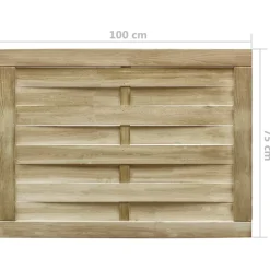 vidaXL Poort 100x75 cm groen geïmpregneerd grenenhout