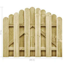 vidaXL Poort 100x125 cm groen geïmpregneerd grenenhout
