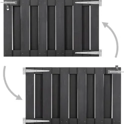 vidaXL Poort 100x60 cm HKC grijs