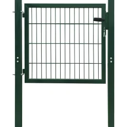 vidaXL Poort 100x100 cm staal groen
