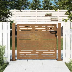 vidaXL Poort 100x75 cm vierkant cortenstaal