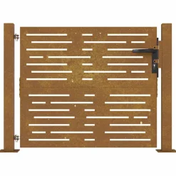 vidaXL Poort 100x75 cm vierkant cortenstaal