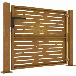 vidaXL Poort 100x75 cm vierkant cortenstaal