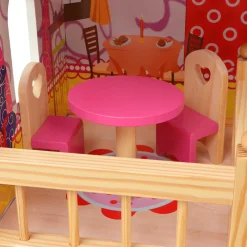 vidaXL Poppenhuis 3 verdiepingen 60x30x90 cm hout