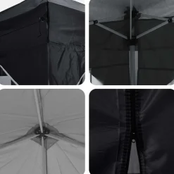 vidaXL Pop-up partytent 575 x 288 x 245 cm Antraciet Oxford Stof