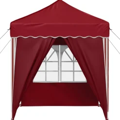 vidaXL Pop-up partytent 195 x 195 x 245 cm Bordeauxrood Oxford Stof