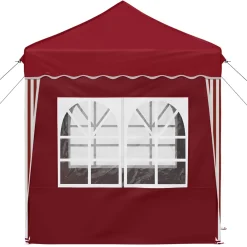 vidaXL Pop-up partytent 195 x 195 x 245 cm Bordeauxrood Oxford Stof