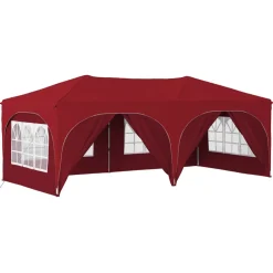 vidaXL Pop-up partytent 575 x 288 x 245 cm Bordeauxrood Oxford Stof