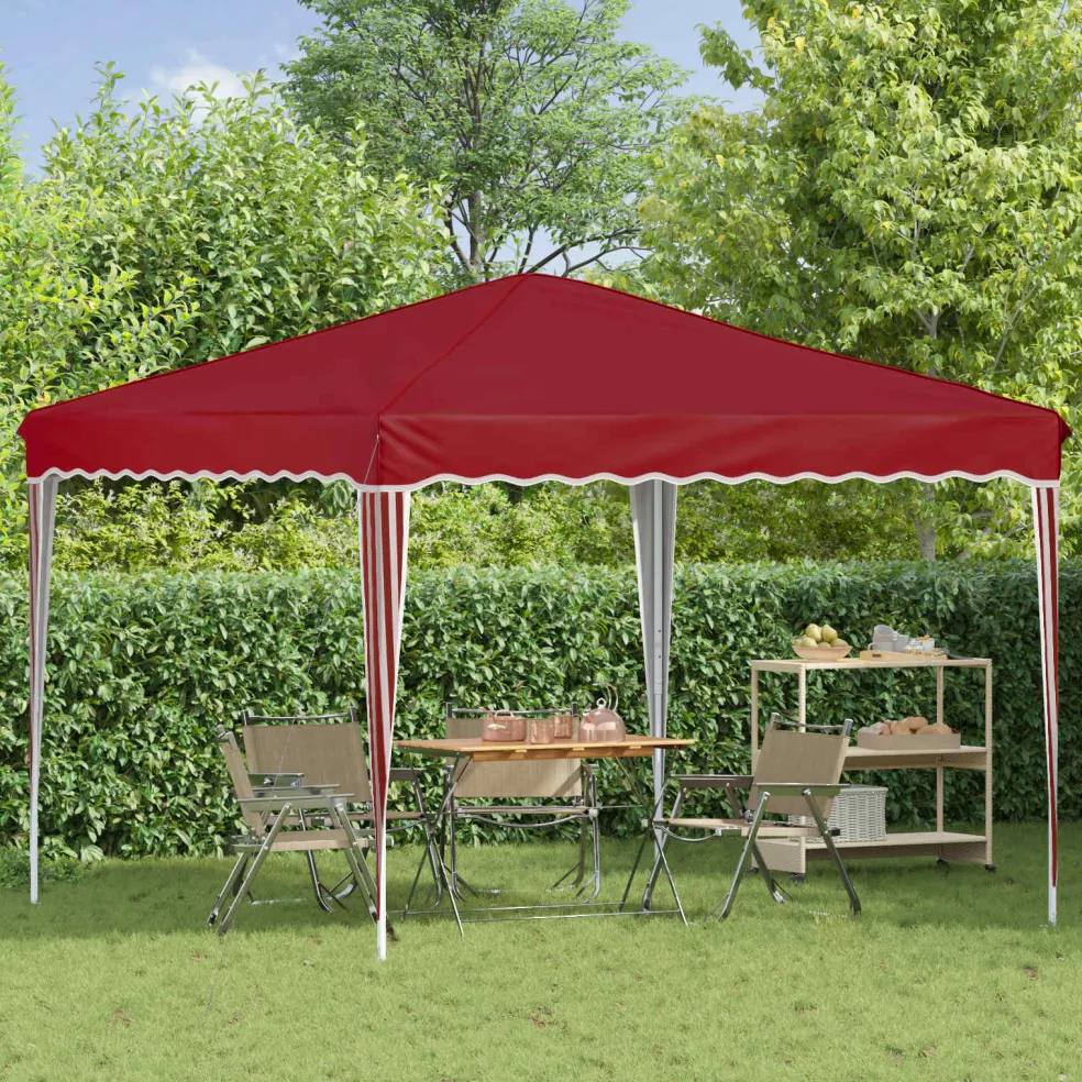 vidaXL Pop-up partytent 288 x 288 x 245 cm Bordeauxrood Oxford Stof