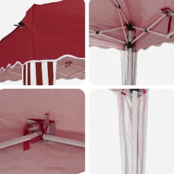 vidaXL Pop-up partytent 288 x 288 x 245 cm Bordeauxrood Oxford Stof