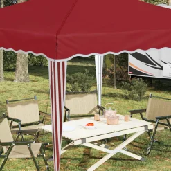 vidaXL Pop-up partytent 288 x 288 x 245 cm Bordeauxrood Oxford Stof