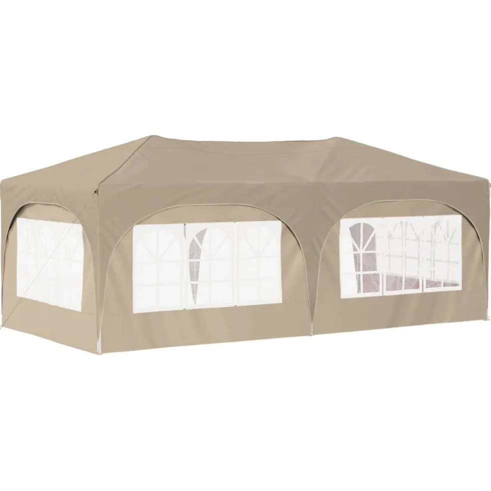vidaXL Pop-up partytent 575 x 288 x 245 cm Crèmekleurig Oxford Stof