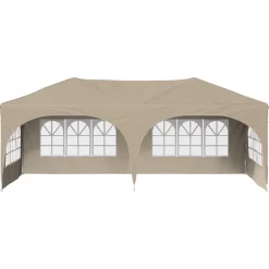 vidaXL Pop-up partytent 575 x 288 x 245 cm Crèmekleurig Oxford Stof